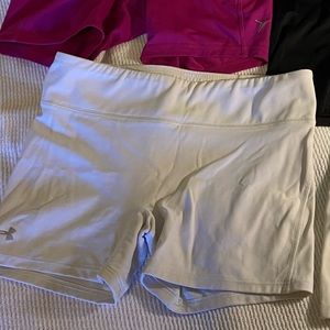 White compression shorts